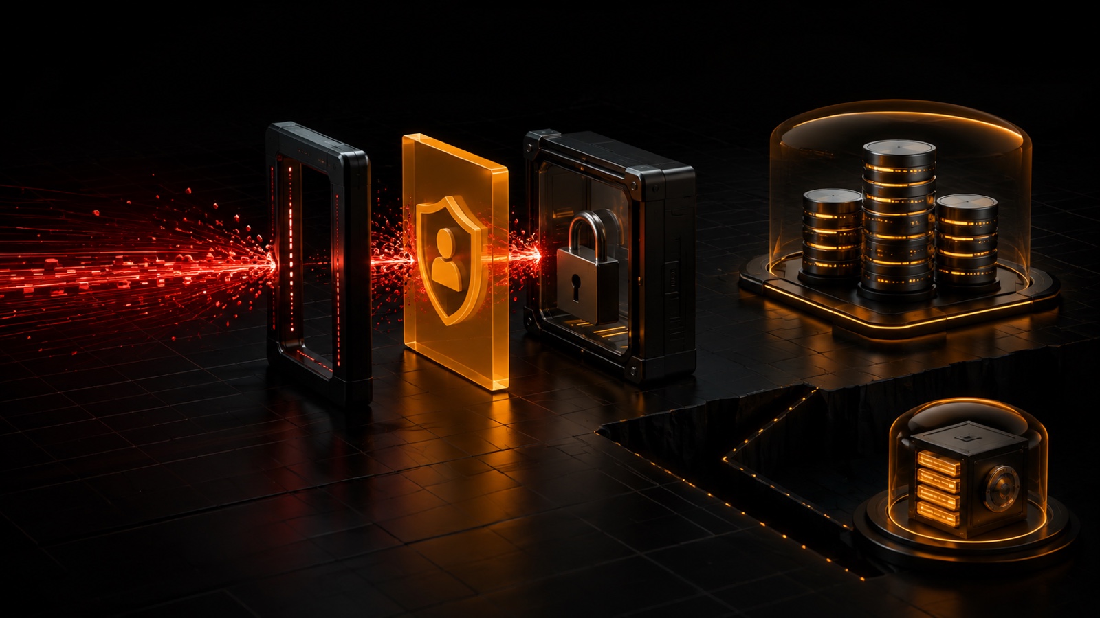 A destructive API signal stopped by layered controls before protected production data and an isolated backup vault.